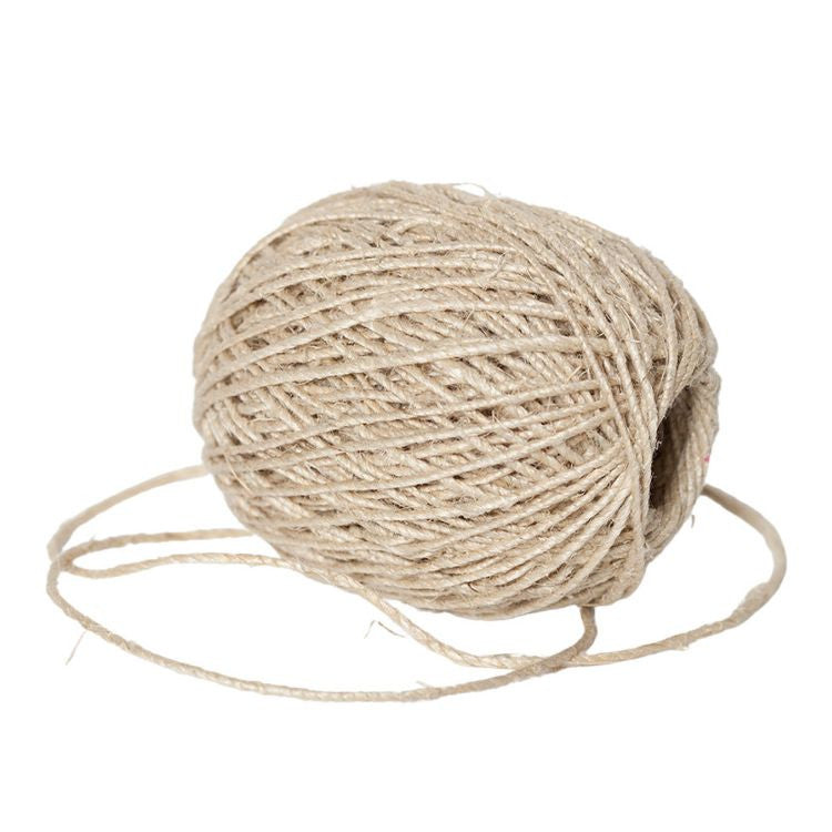 Thin hemp twine in natural made from sustainable hemp fibers - perfect for crafting, gardening, and more.