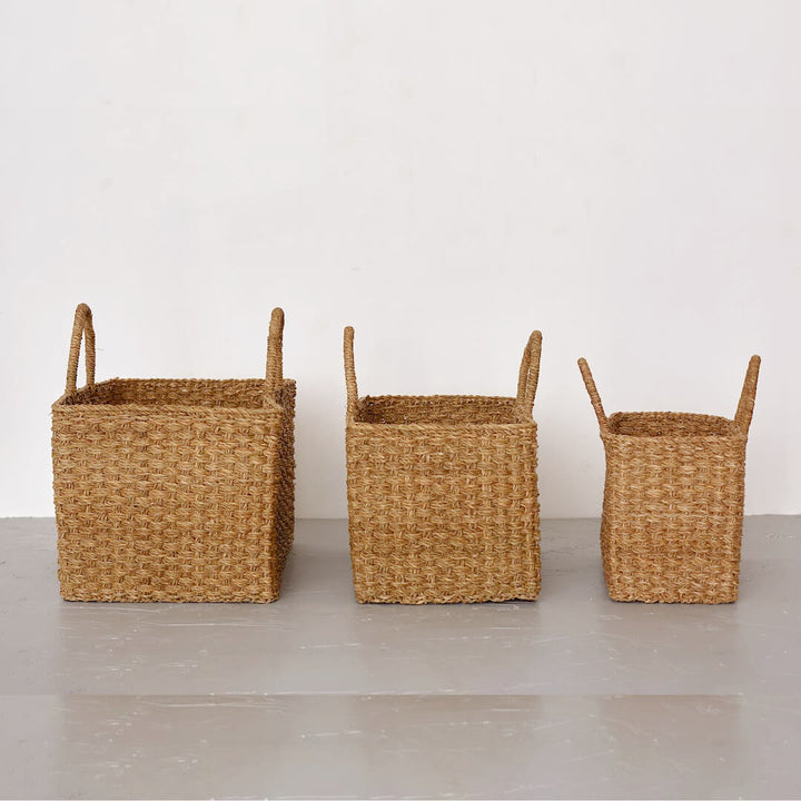 Harvest Rectangle Gathering Baskets Chatai Weave