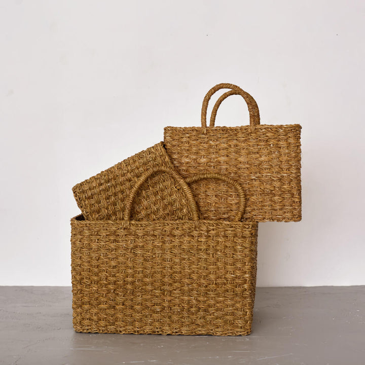 Harvest Rectangle Gathering Baskets Chatai Weave