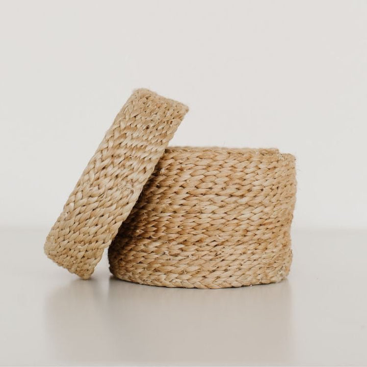 Handwoven Jute Round Coasters - Set of 8 Homewares