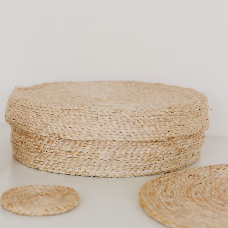 Handwoven Jute Round Placemats - Set of 8 New Arrivals