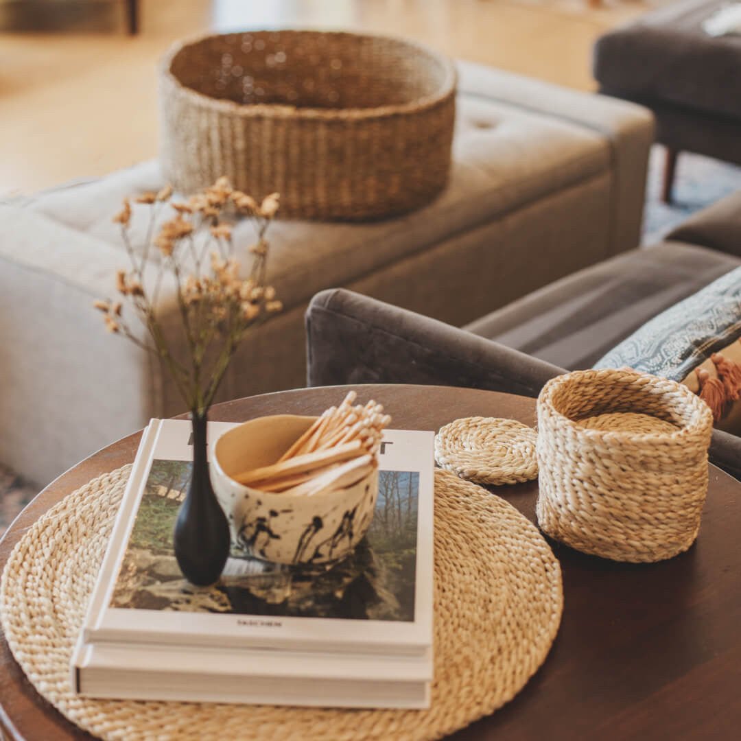 Harvest Jumbo Round Woven Bowl Baskets & Storage