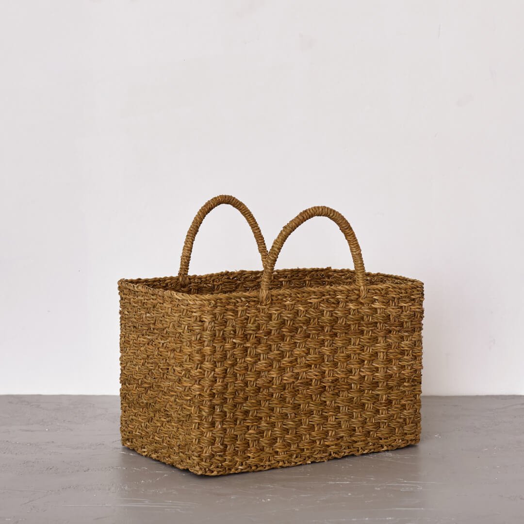 Harvest Rectangle Gathering Baskets Chatai Pattern. Set of 3