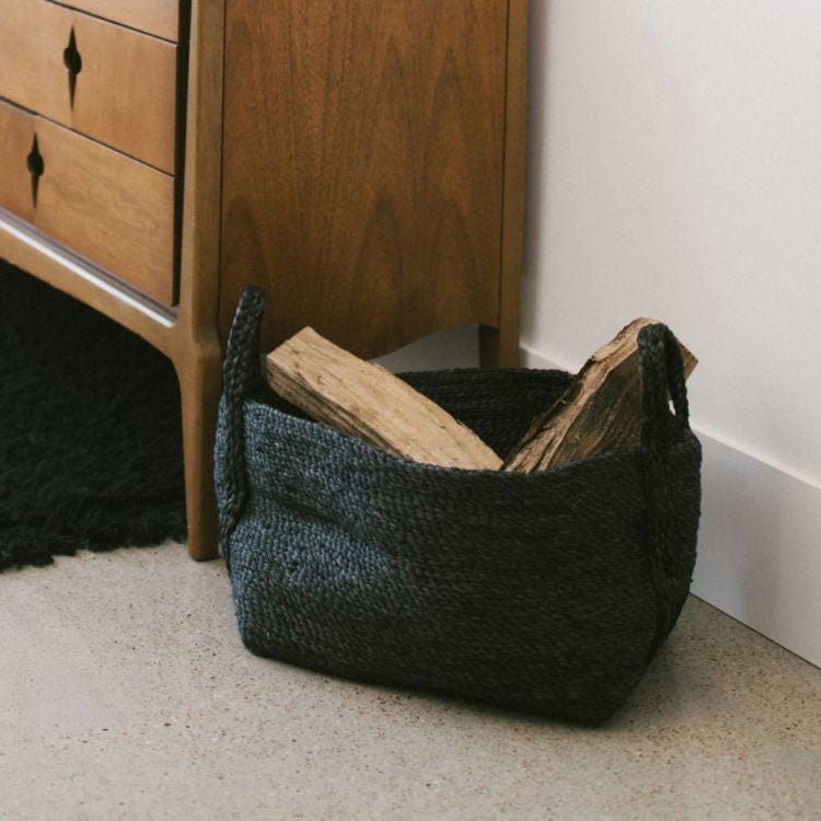 Large Jute Basket - Charcoal Baskets & Storage