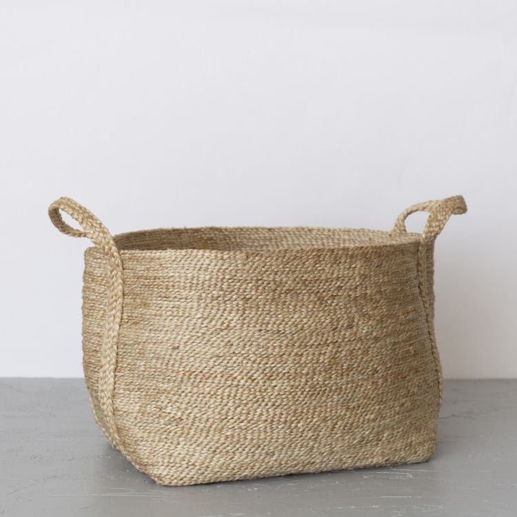 Large Jute Basket - Natural Baskets & Storage