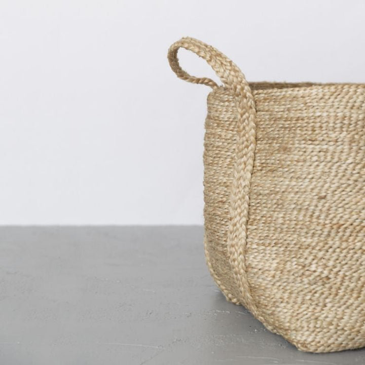 Large Jute Basket - Natural Baskets & Storage