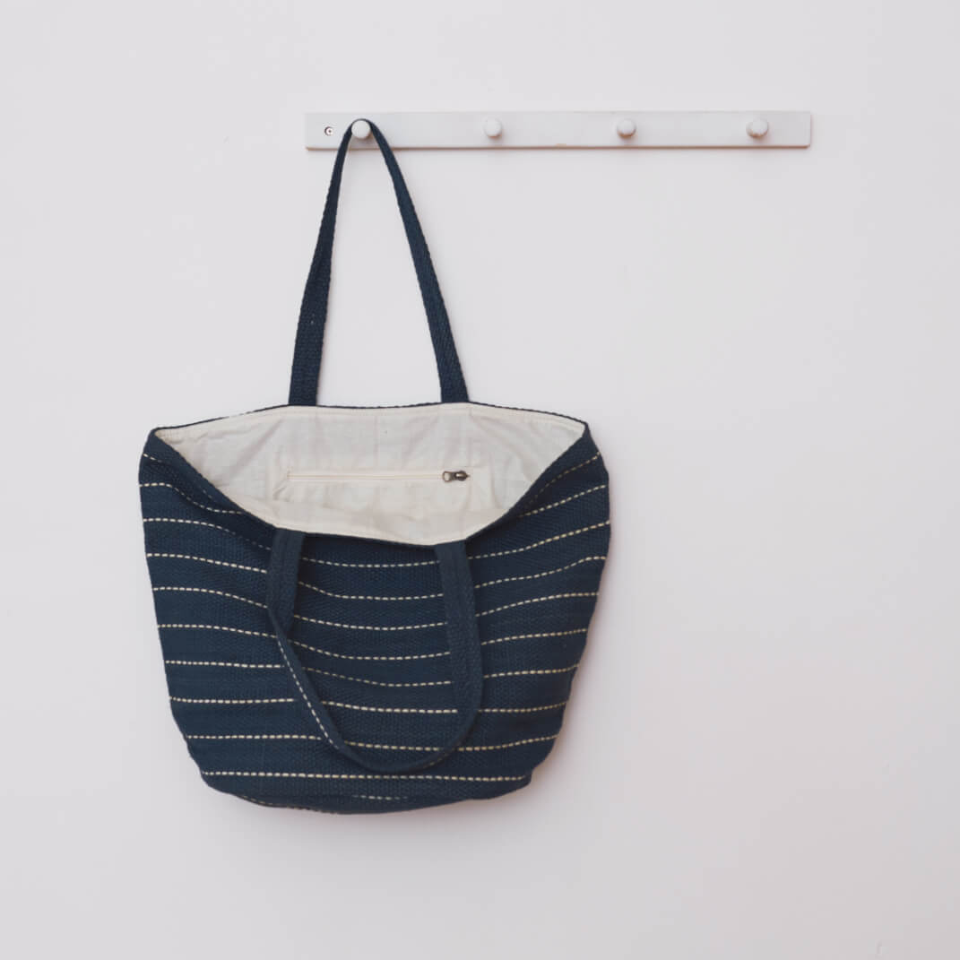 Marin Striped Tote Indigo New Arrivals