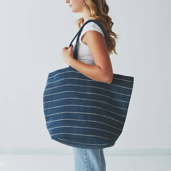 Marin Striped Tote Indigo New Arrivals