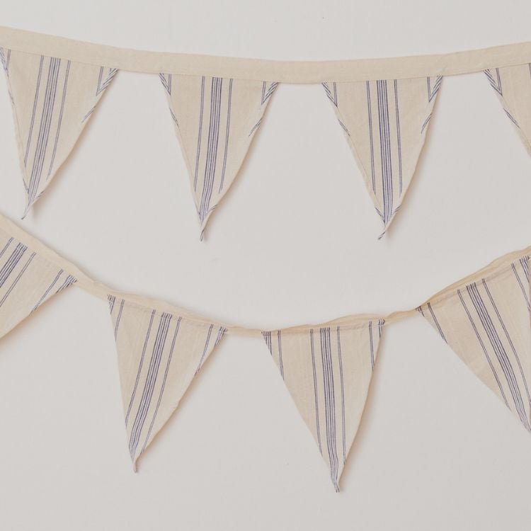 Natural Cotton Bunting - Ticking Stripe Homewares