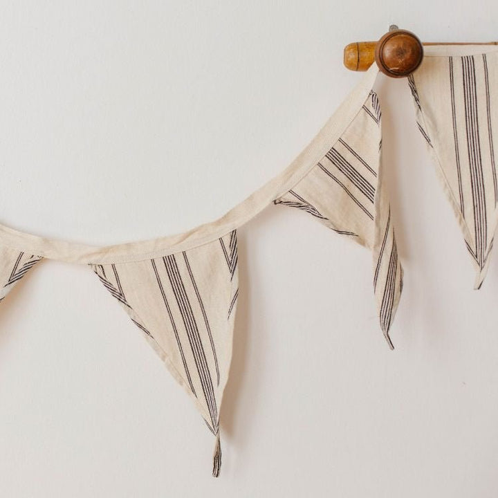 Natural Cotton Bunting - Ticking Stripe Homewares