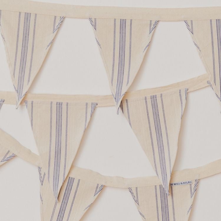 Natural Cotton Bunting - Ticking Stripe Homewares