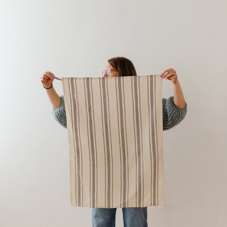 Natural Cotton Ticking Stripe Tea Towel - Thumbnail 3