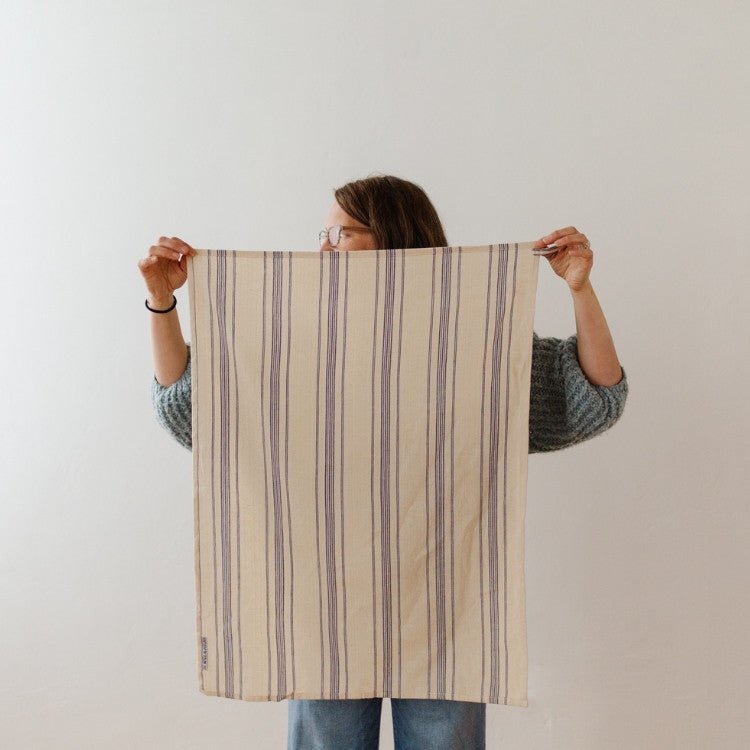 Natural Cotton Ticking Stripe Tea Towel - Thumbnail 2