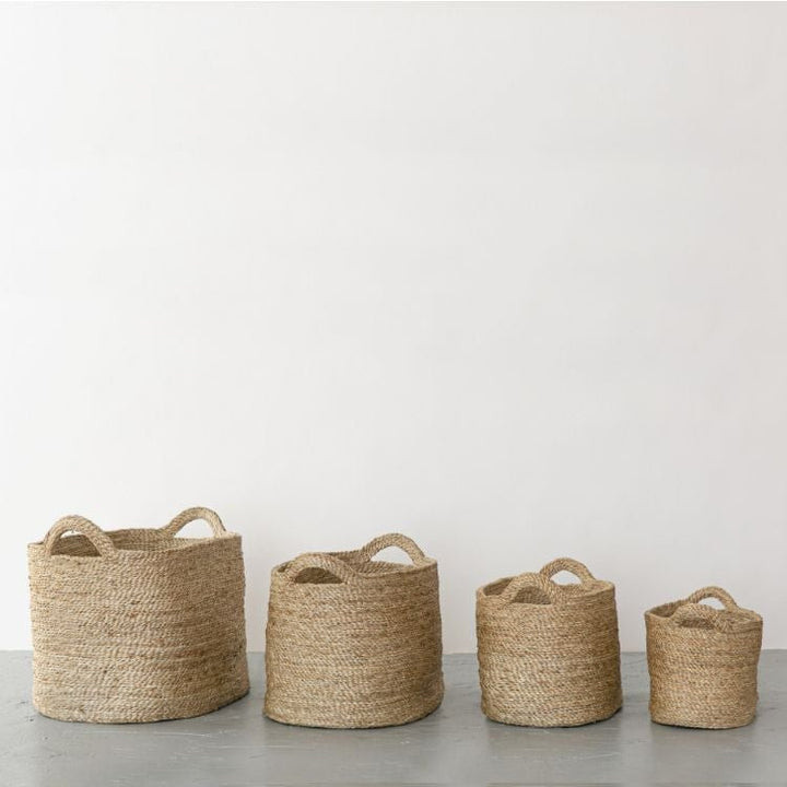 Oval Jute Baskets - Natural Baskets & Storage