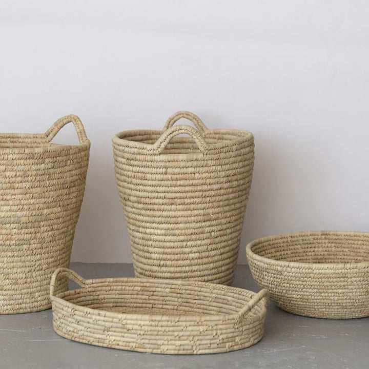 Palm Leaf Jumbo Woven Bowl Baskets & Storage