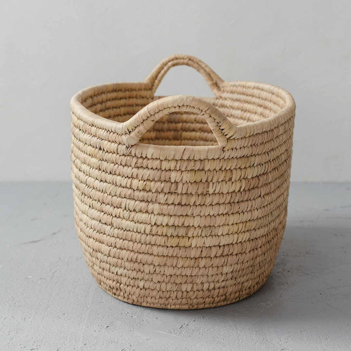 Palm Leaf Laundry Basket Low Oval New Arrivals