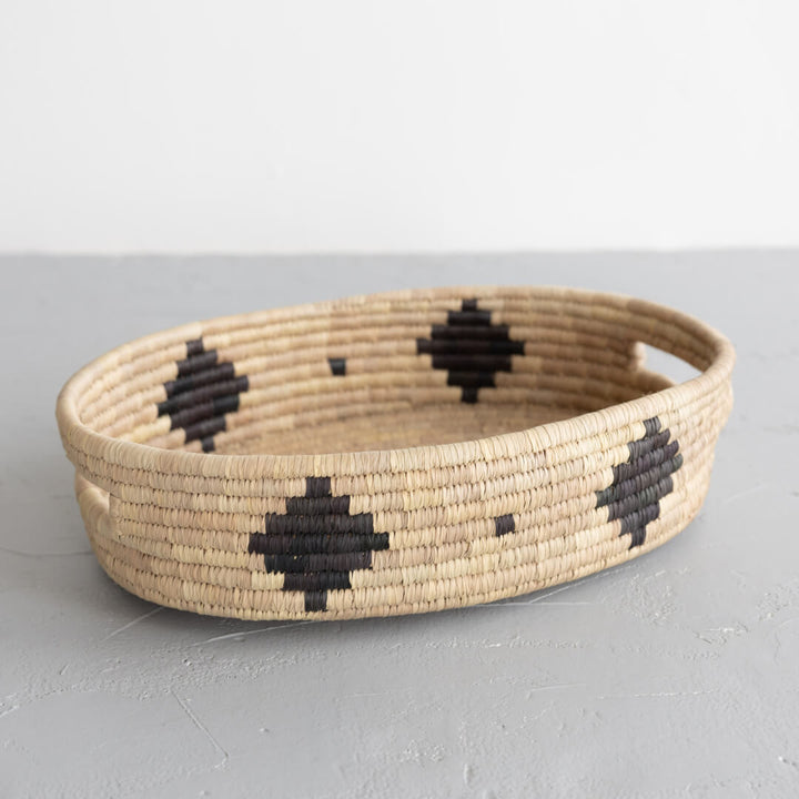 Palm Leaf Small Woven Oval Tray New Arrivals