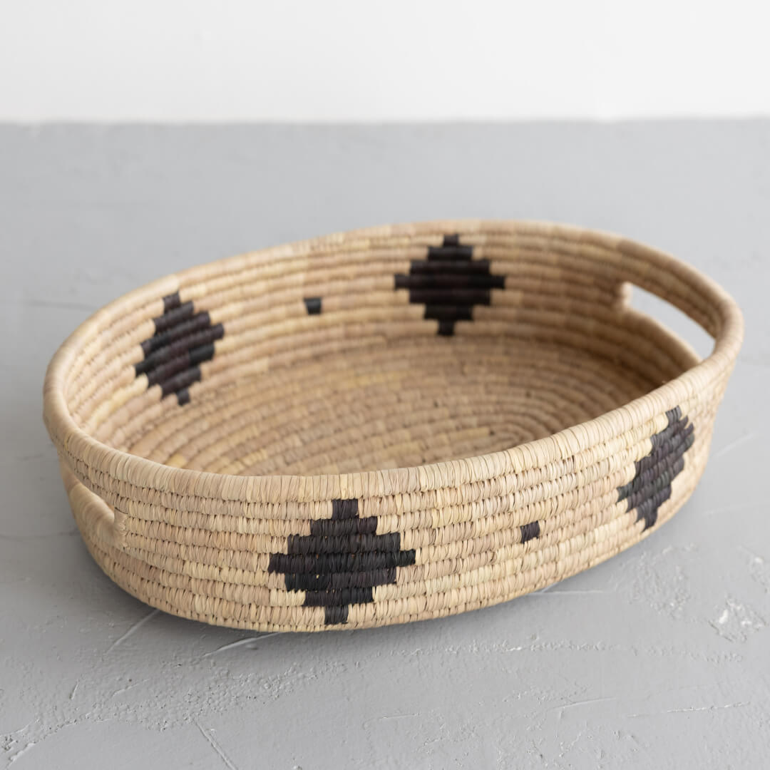 Palm Leaf Small Woven Oval Tray New Arrivals