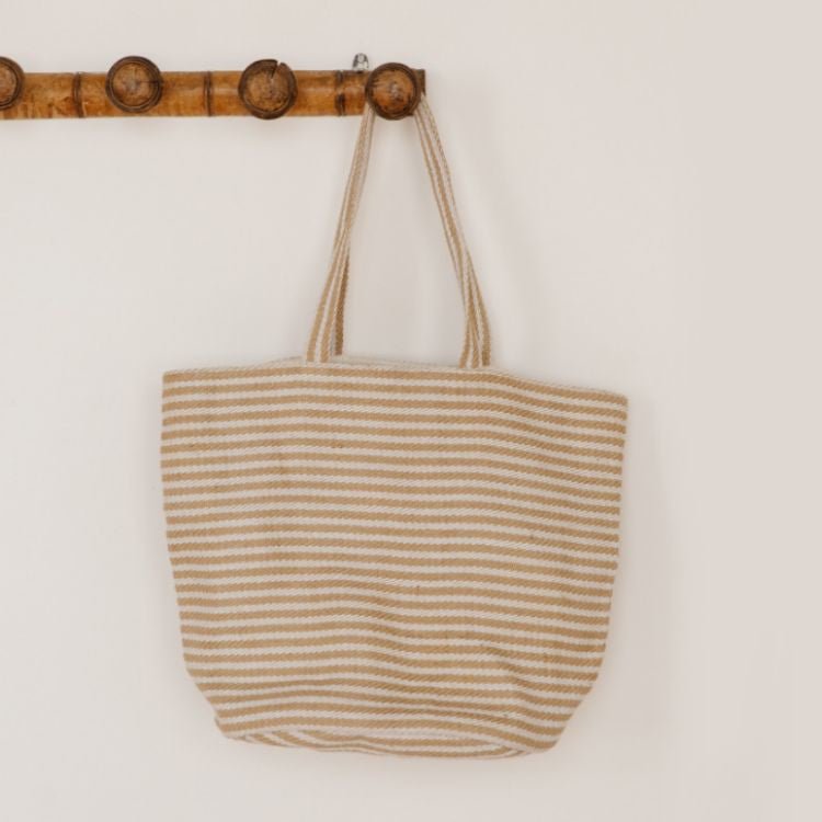 Practical & Chic Oversized Paris Striped Jute Tote Bag – Will & Atlas