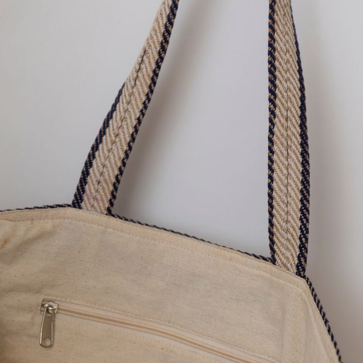 Provence Striped Tote - Indigo Bags & Totes