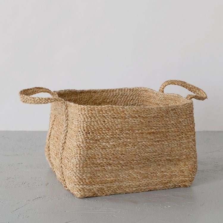 Square Jute Basket - Natural Baskets & Storage