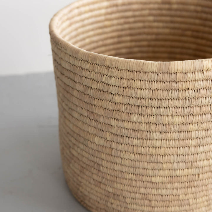 Palm Leaf Round Storage Basket