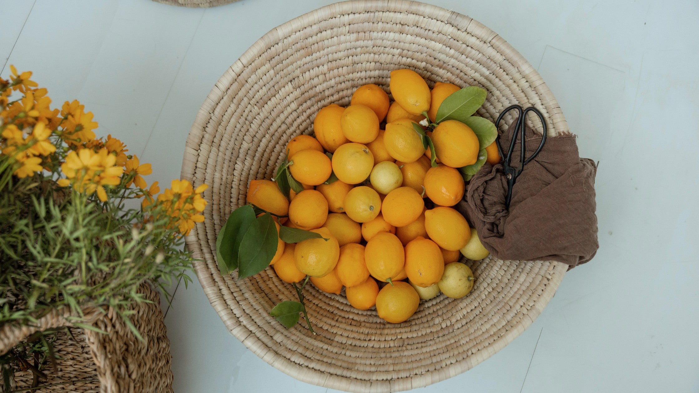 Fair Trade Basket of Lemons by Flowers